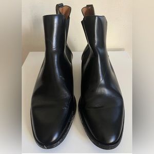 Cos Chelsea Black Leather Boots 39 US size 7.5/8